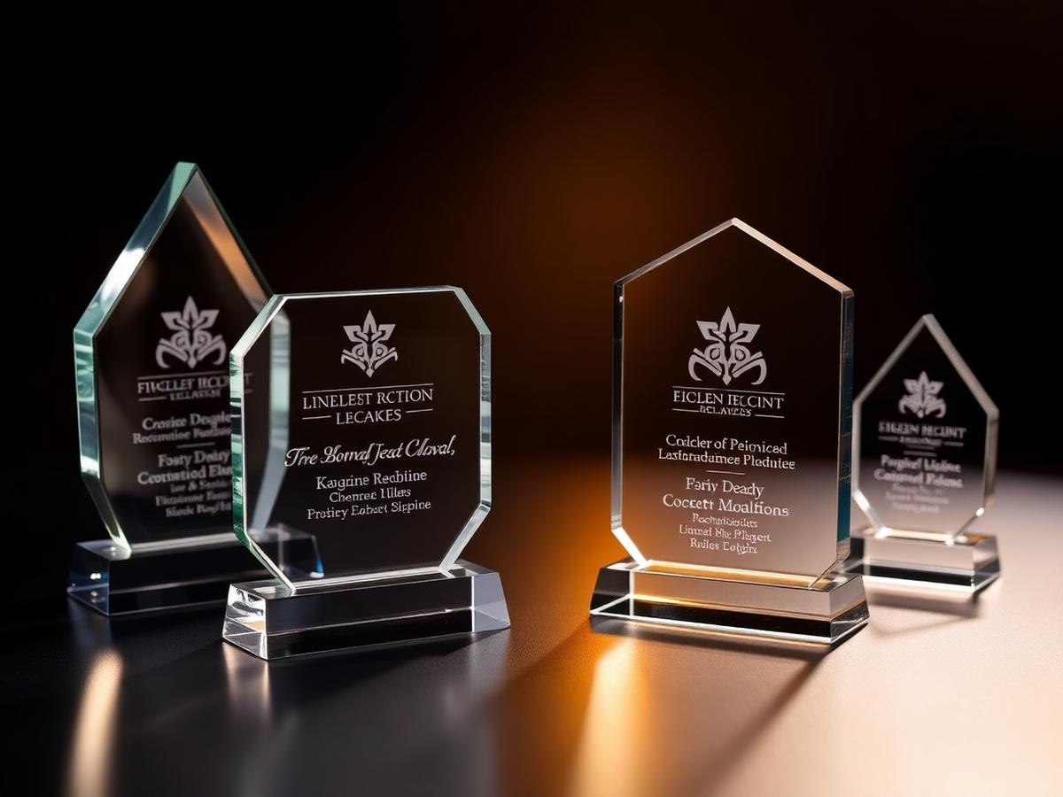 Recognition awards with custom LOGO engraving